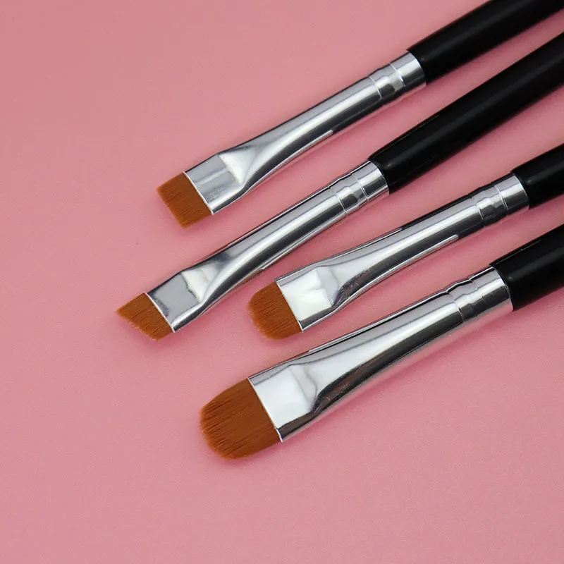 Wholesale 5/10/20PCS Flat Eyebrow Brush Ultrathin Eyebrows Makeup Brushes Eyeliner Brush Thin Eye Liner Brow Contour Brush Tools — image 5