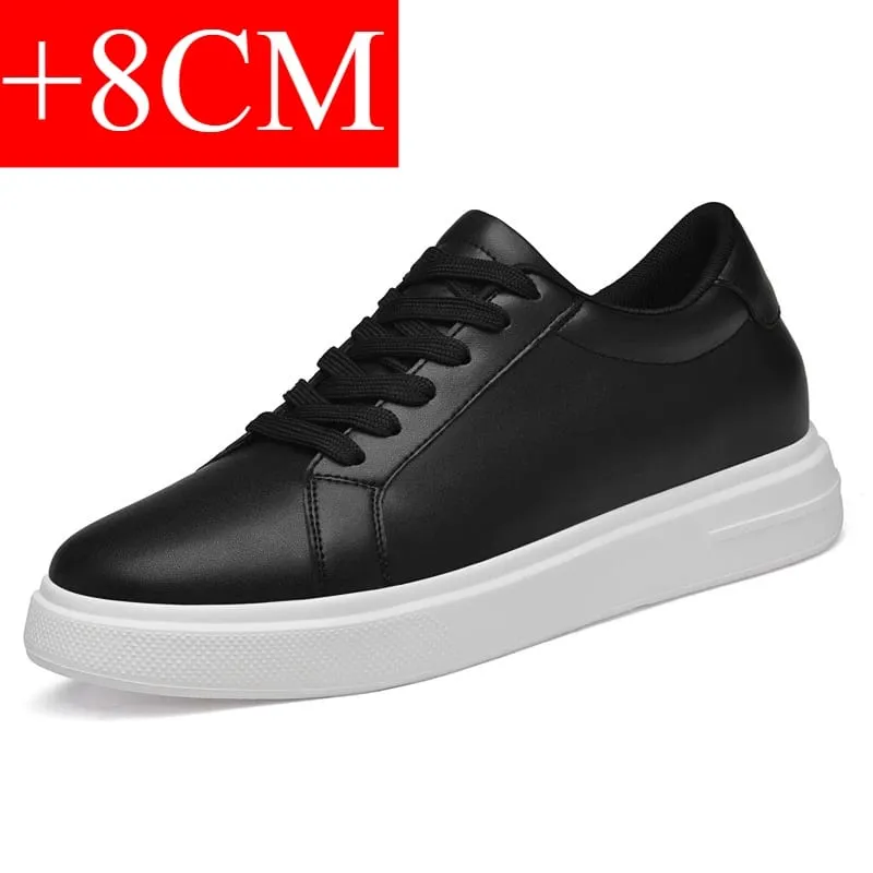 New Men's Sneakers Elevator Shoes Heightening Height Increase Insole 6-10CM High Heels Shoes Leather Sport Shoes Men Shoes