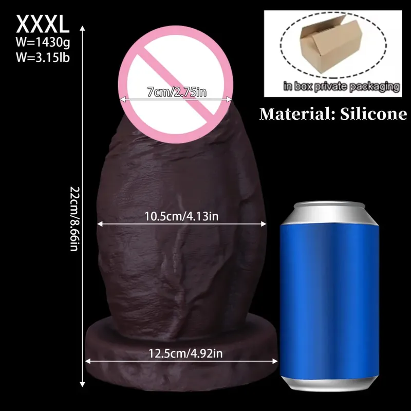 Nuevo realista, grande, enorme, grueso, consolador Anal, tapón Anal, gigante, grande, suave, de silicona, tapón Anal, expansor, entrenamiento, juguetes sexuales para adultos para mujeres — image 18