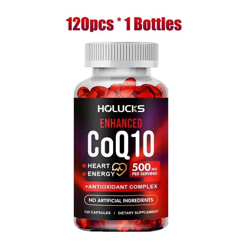Holucks Pure CoQ10 Supplements with Bergamot Resveratrol Supports Cardiovascular & Antioxidant Health Immune Defense