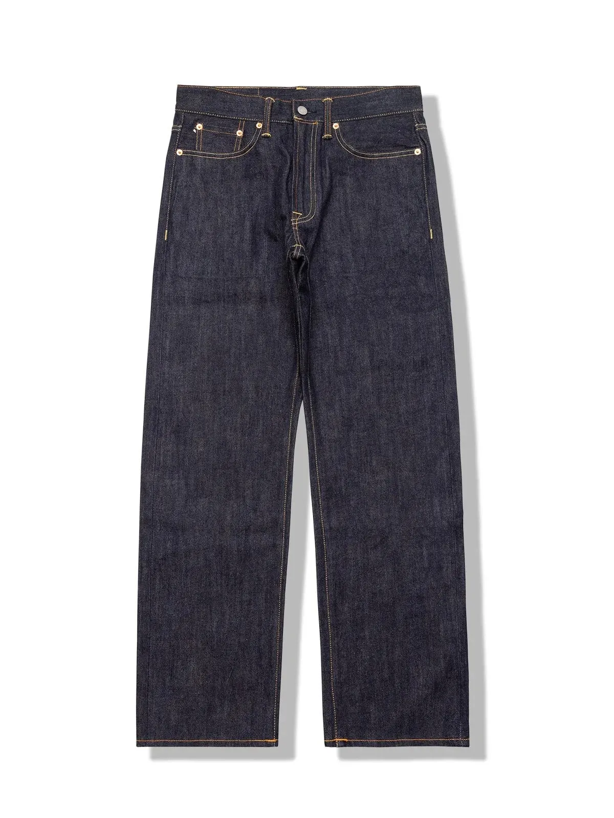 Red Tornado 12.5oz Vintage Selvedge Jeans Rinsed Relaxed Straight Leg One-wash Raw Denim Trousers for Men — image 5