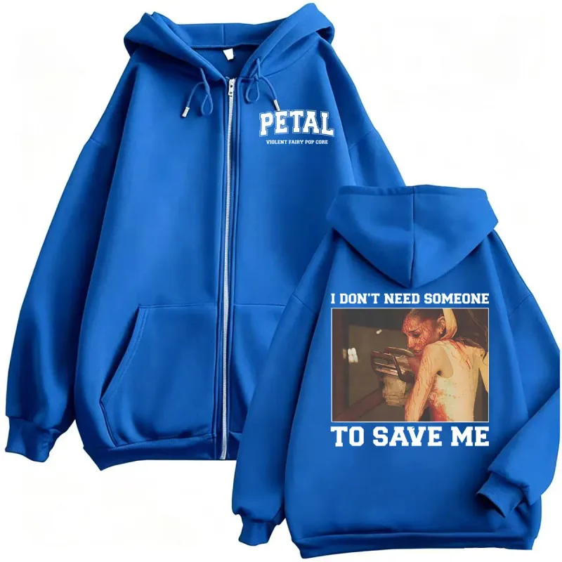 Ariana Grande Petal Core I Don’t Need Someone To Save Jacket Sweatshirts Coats Men Women Casual Cozy High Quality Zipper Hoodies — image 4