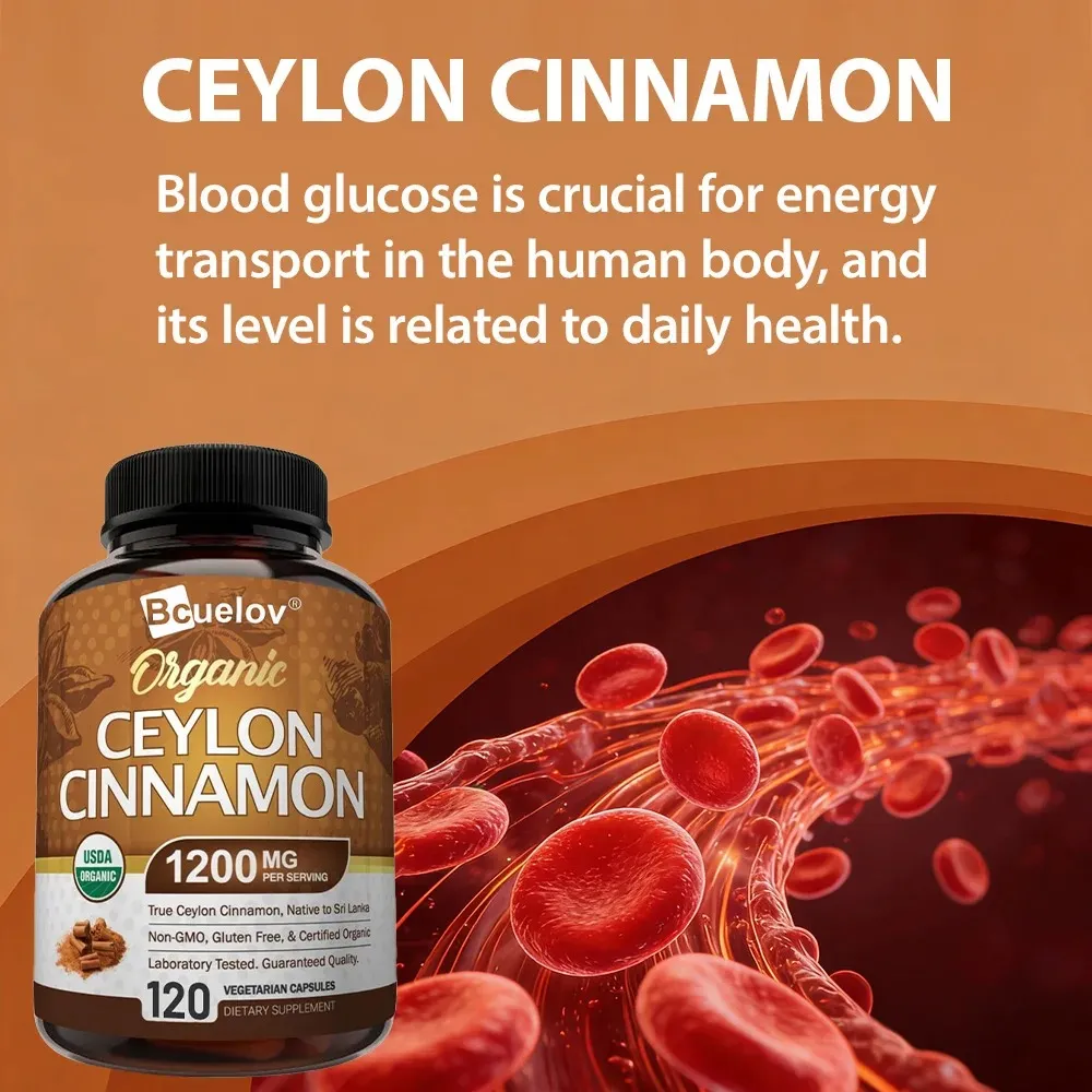 Ceylon Cinnamon 1200Mg Per Serving 120 Capsules - Healthy Blood Sugar Support Joint Support Antioxidant — image 2