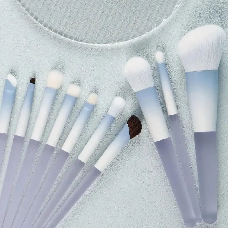10Pcs Professional Makeup Brush Set Soft Synthetic Hair Foundation Blush Eyeshadow Concealer Face Makeup Brushes