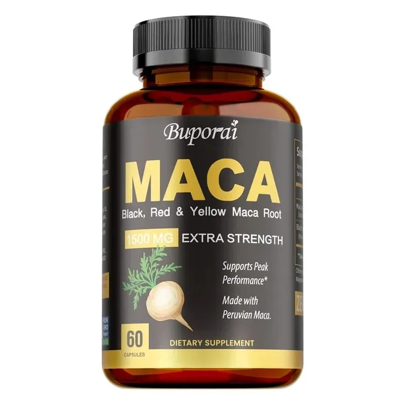 Maca Capsules - Reduce Fatigue Hormone Balance Regulate Mood Improve Athletic Performance Increases Energy and Endurance
