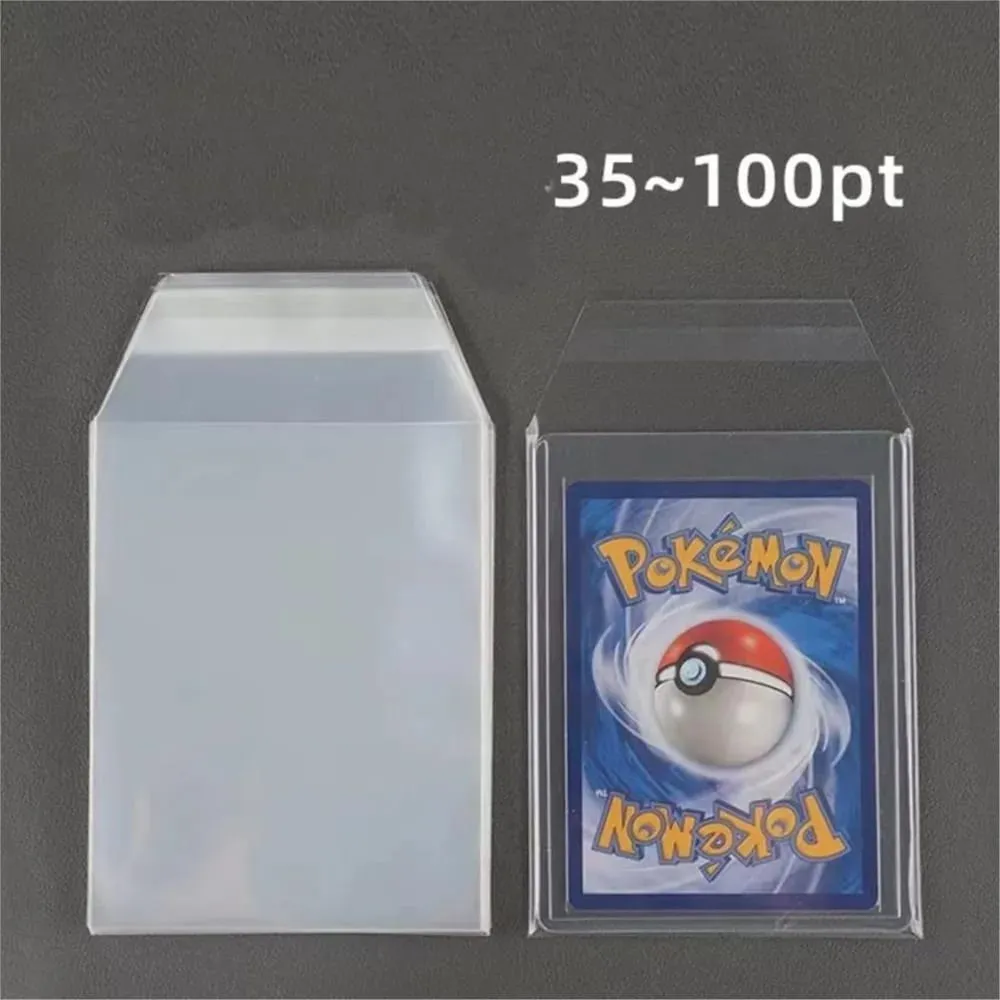 100PCS Clear Protective Sleeves Fit For 35PT-100PT Hard Plastic Card Holder For Pokemon TCG Game Trading Sports Cards Protector — image 6