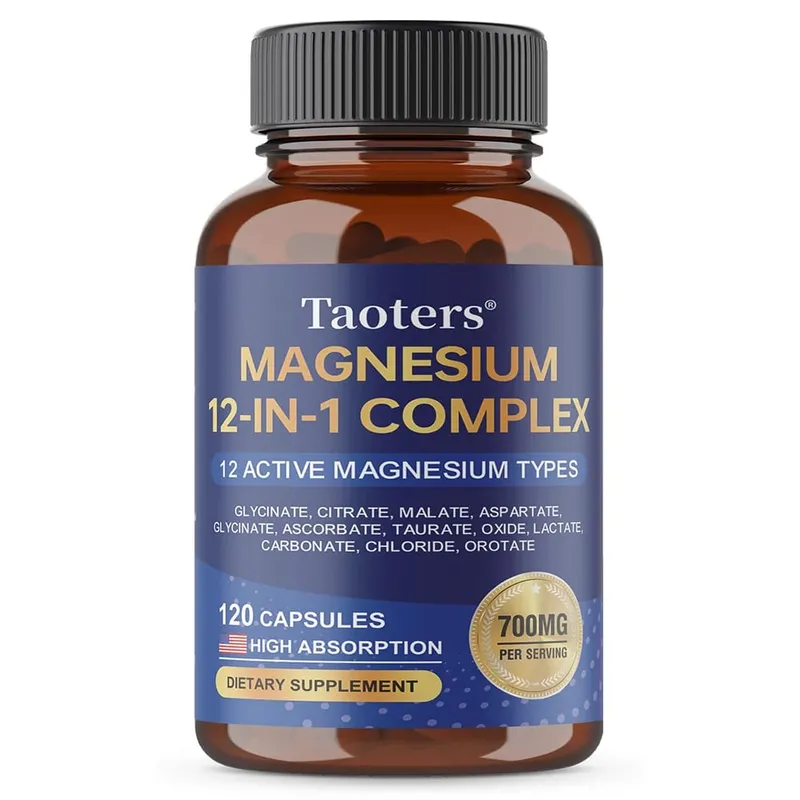 12-in-1 Magnesium Complex Supplement – High Absorption Rate Supports Muscles Nerves and Sleep Suitable for Men and Women
