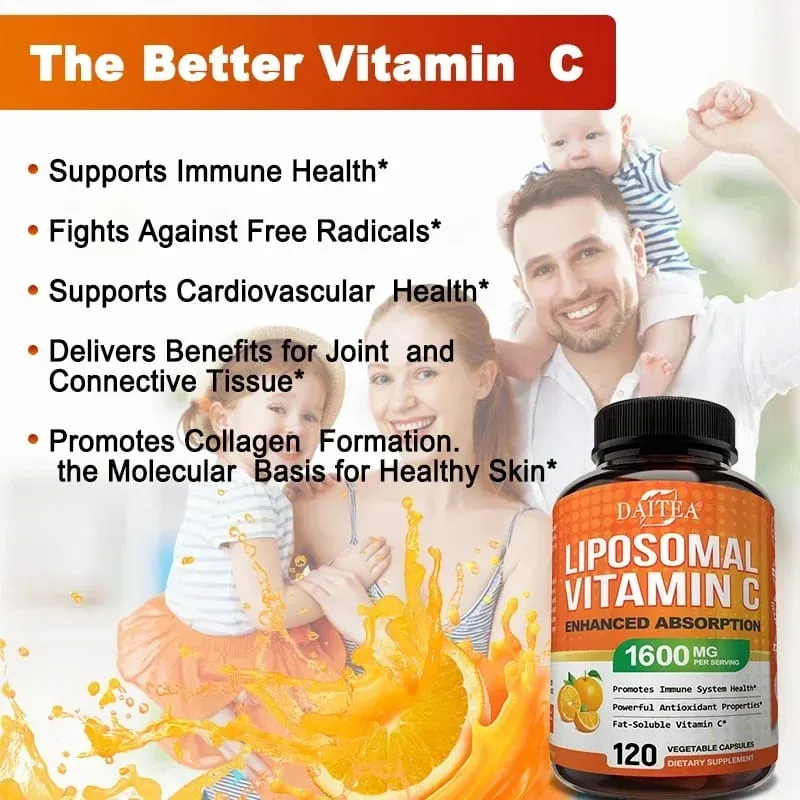 Liposomal Vitamin C 1600 Mg - Highly Absorbable Fat Soluble Vitamin C Antioxidant Supplement Immune System & Collagen Booster — image 5