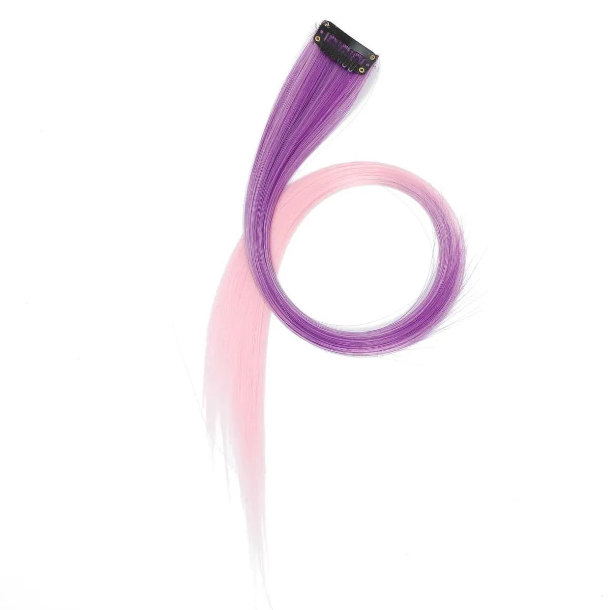 12pcs Colorful Bright Pink Hair Extensions Clip in Colored Party Highlights Extension Synthetic Hairpieces Straight for Women — image 21