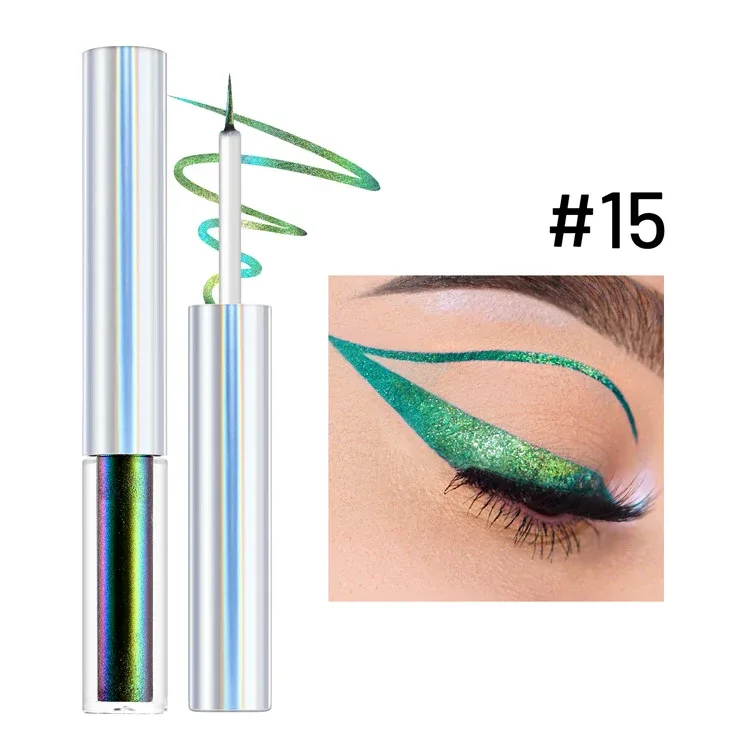 19 Colors Holographic Chameleon Liquid Eyeliner Metallic Glitter Color-Shifting Eye Liner Long Lasting Waterproof Eyes Makeup — image 20