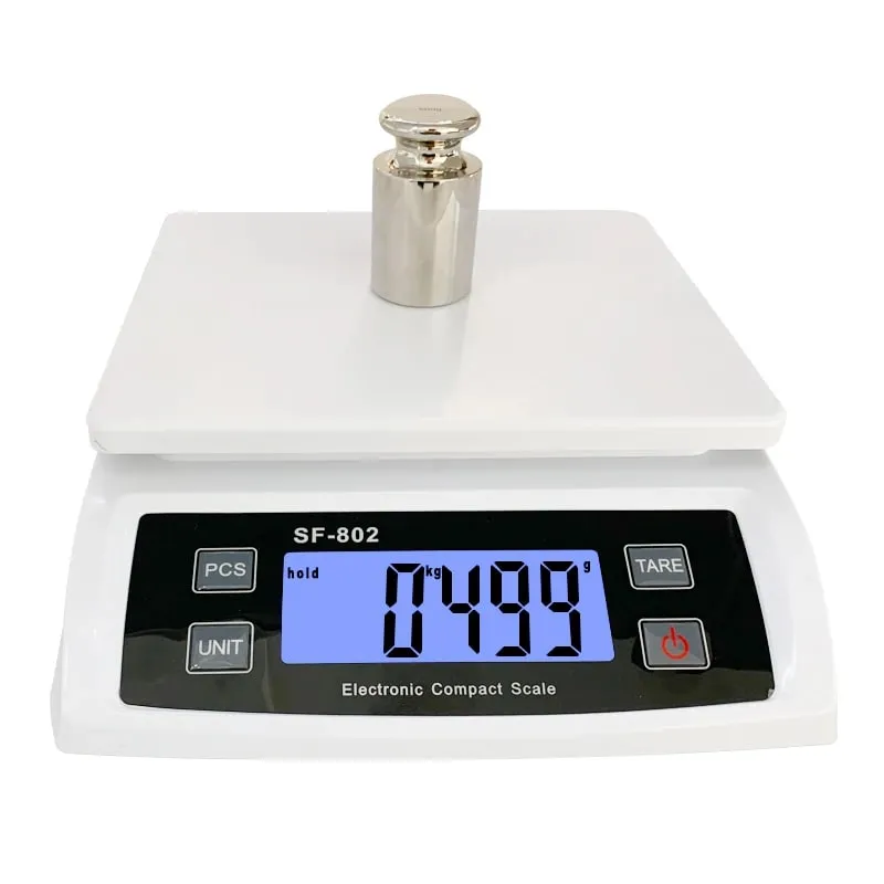 30kg/1g Digital Kitchen Food Scale 1g Precision LCD Display Electronic Balance Stainless Steel Platform Tare Function for Baking