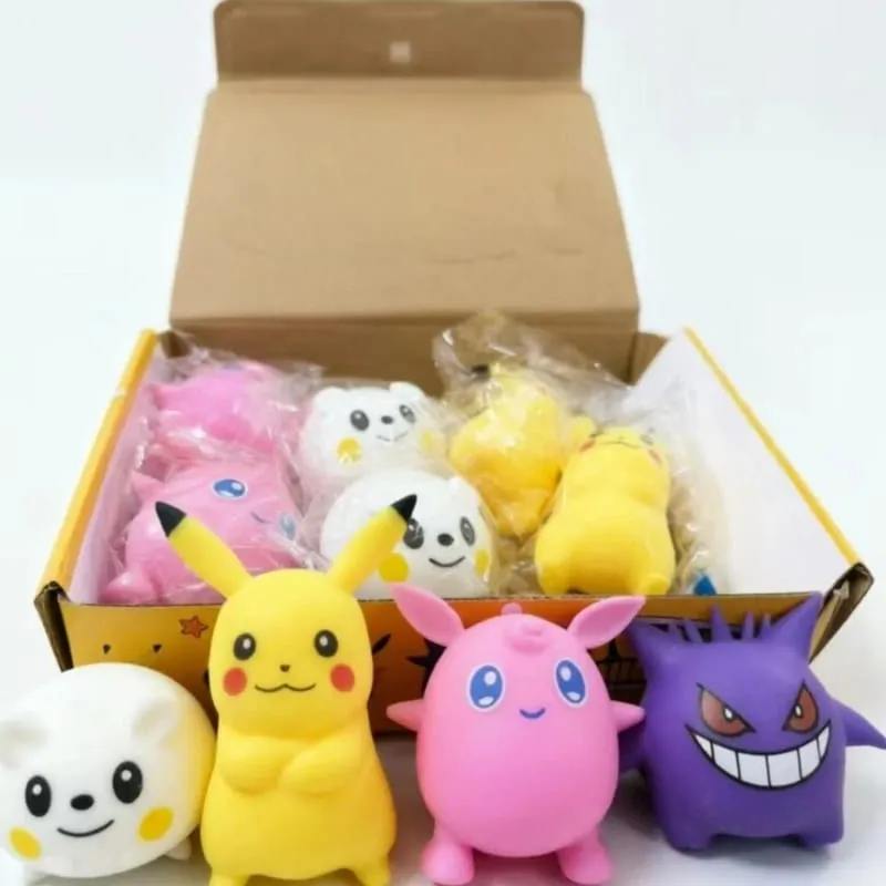 Soft Pikachu & Gengar Slow Rebound Stress Relief Toy Cute Kawaii Squeezing Doll for Adult