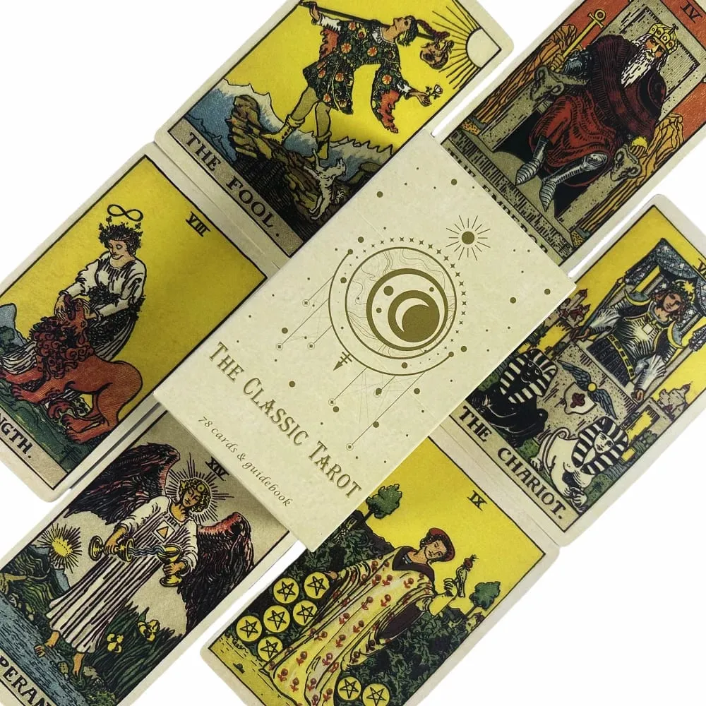 1/3/5 Pcs O clássico baralho de cartas de tarô para iniciantes fáceis Destino Fortune Telling Party Jogo de tabuleiro de mesa atacado
