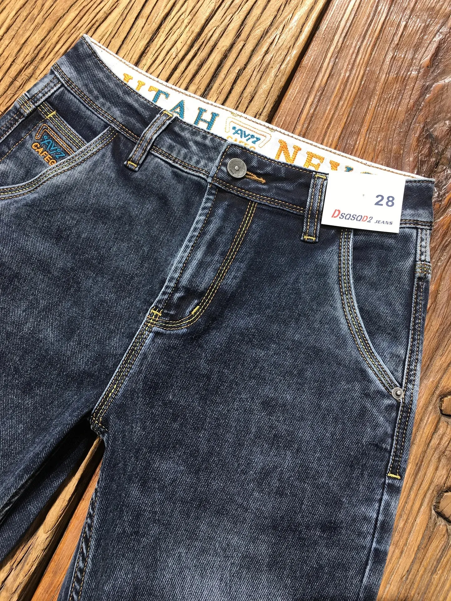 High Quality Trendy Summer 2026 New Arrival Denim Jeans for Men Trendy Blue Grey Casual Stretch Slim-fit Stretch Pants Trousers — image 4