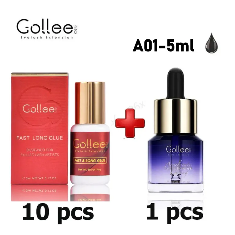 Gollee Professional Eyelash Glue Eyelash Extension Fast Drying Long Strong Lash Glue False Eye Lash Adhesive