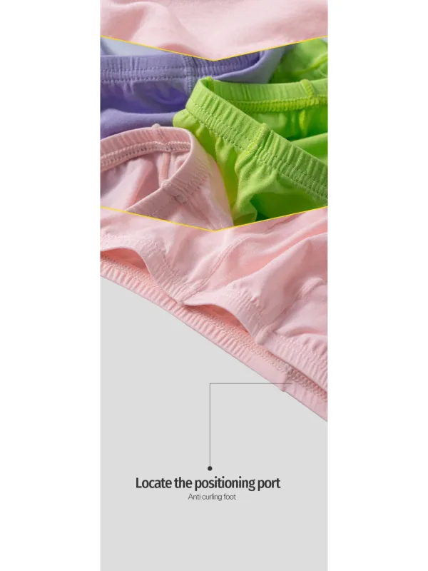 2PCS Seluar Dalam Kapas Lelaki Selesa Rendah Bertingkat Merah Jambu Fabrik Lembut Lebar Pinggang Lebar Pouch Sokongan Lembapan Seluar Dalam Lelaki Mesra Lembapan