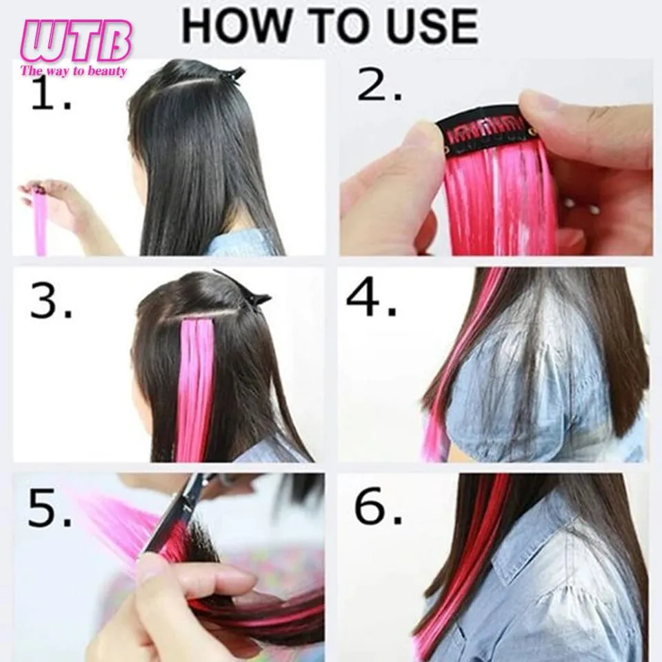 2 Pcs Synthetic Wig BB Clip Style Color Curling Hair Extension Wig Suitable for Women's Daily Wear Holidays and Parties