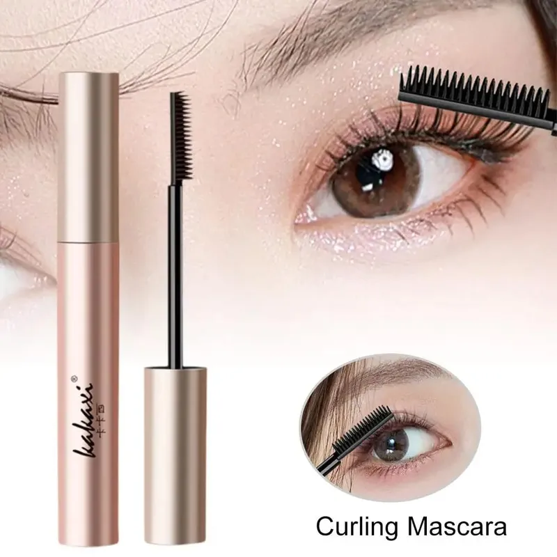 Rímel para cílios, à prova d'água, fibra de seda, preto, longo, curvado, extensões de cílios, sem aglomeração, maquiagem, cosméticos