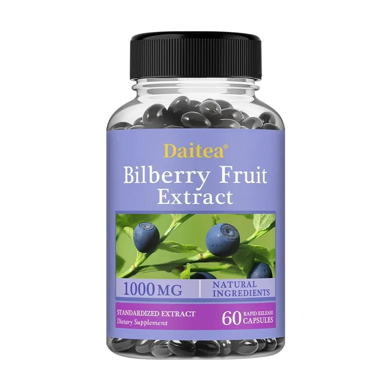 Premium Bilberry Extract Eye Vitamin Supplement Promotes Vision Health Antioxidant Benefits and Improves Cardiovascular Health