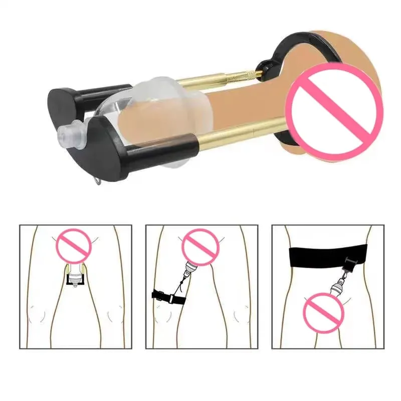 Penis Bending Correct Extender Enlargement with Vacuum Cup Stretcher Traction Exerciser Sex Toys Men Dick Enhancer Bigger Growth