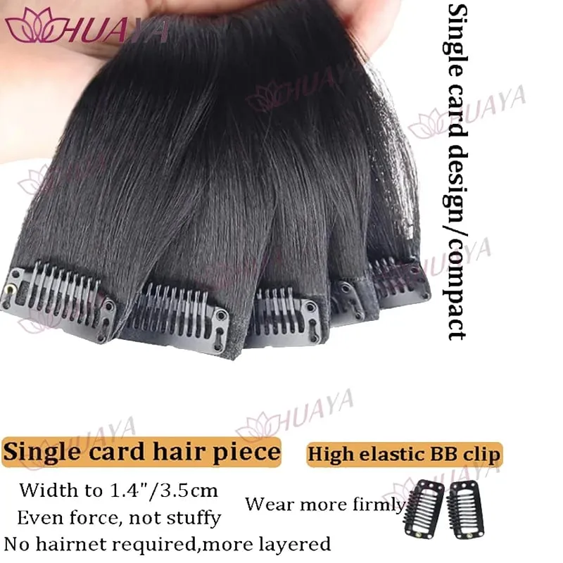 Synthetic 24-inch BB clip-in hair extensions 5 pieces per set one clip per piece seamless hairpieces.Easy and comfortable to w — image 5