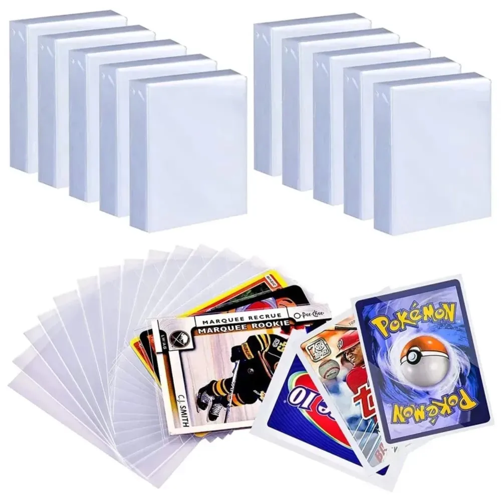 500 Counts Clear Soft Card Sleeve 2,5" x 3,5" Trading collect Sleeve Fit for Standard Baseball Sports MTG Pokemon Game Cards