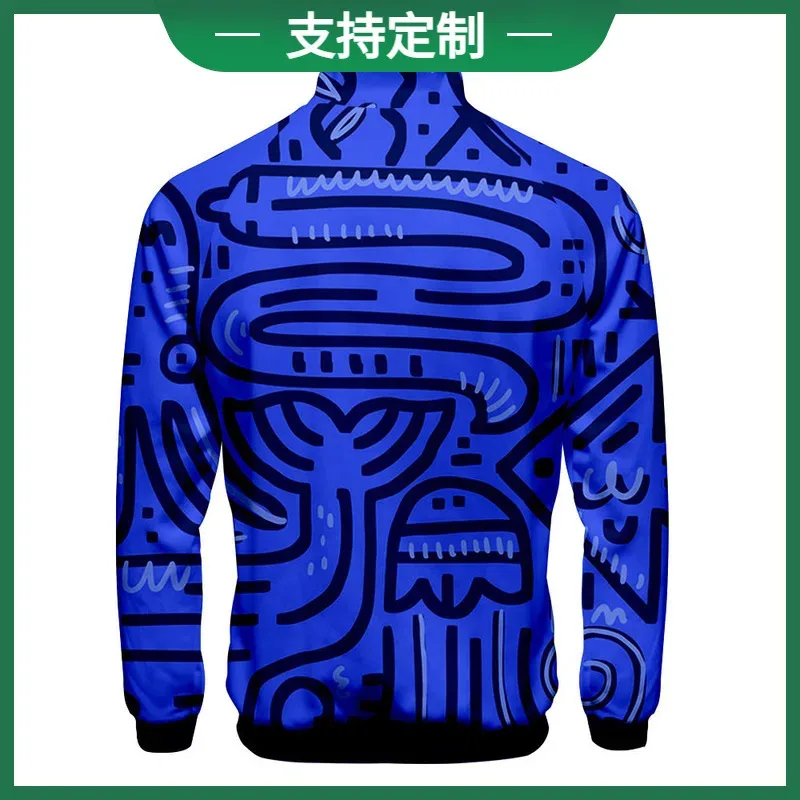 Popular Marine animals dolphin 3D Print Zipper Raglan Jacket Windbreaker Boys/Girls Comfortable Stand Collar Jackets Coats