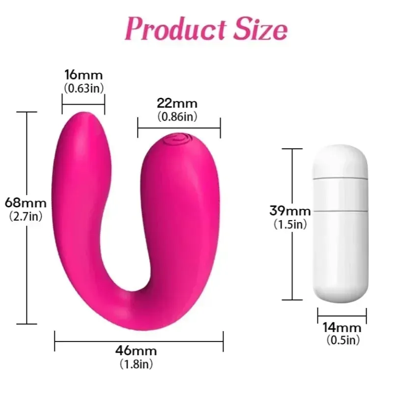 U-vorm clitorisstimulator Draagbare vrouwelijke vaginale vibrator G-spot stimulator Kleine krachtige kogelvibrator Draagbare seksspeeltjes