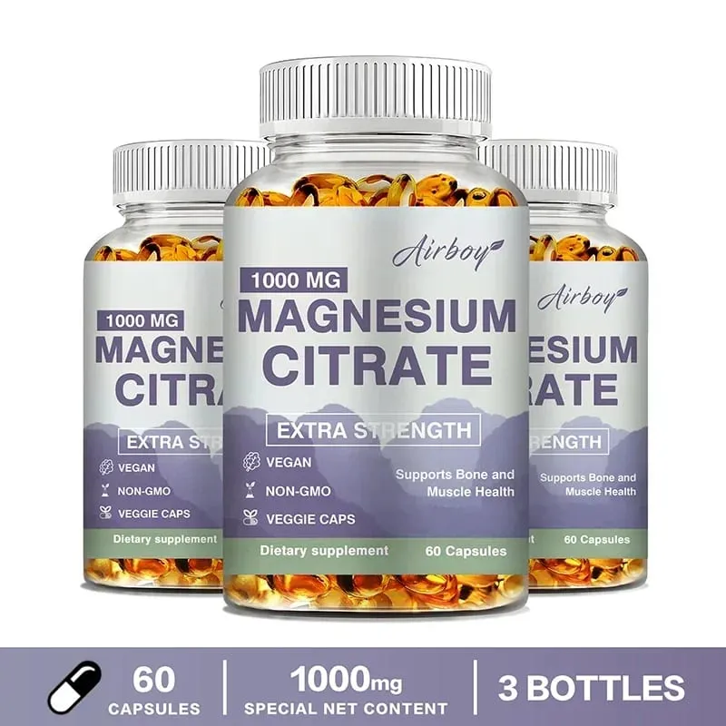Magnesium Citrate - Supplement para sa Stress Relaxation Bone Sleep Kalusugan ng Puso Nerve Muscle at Metabolism