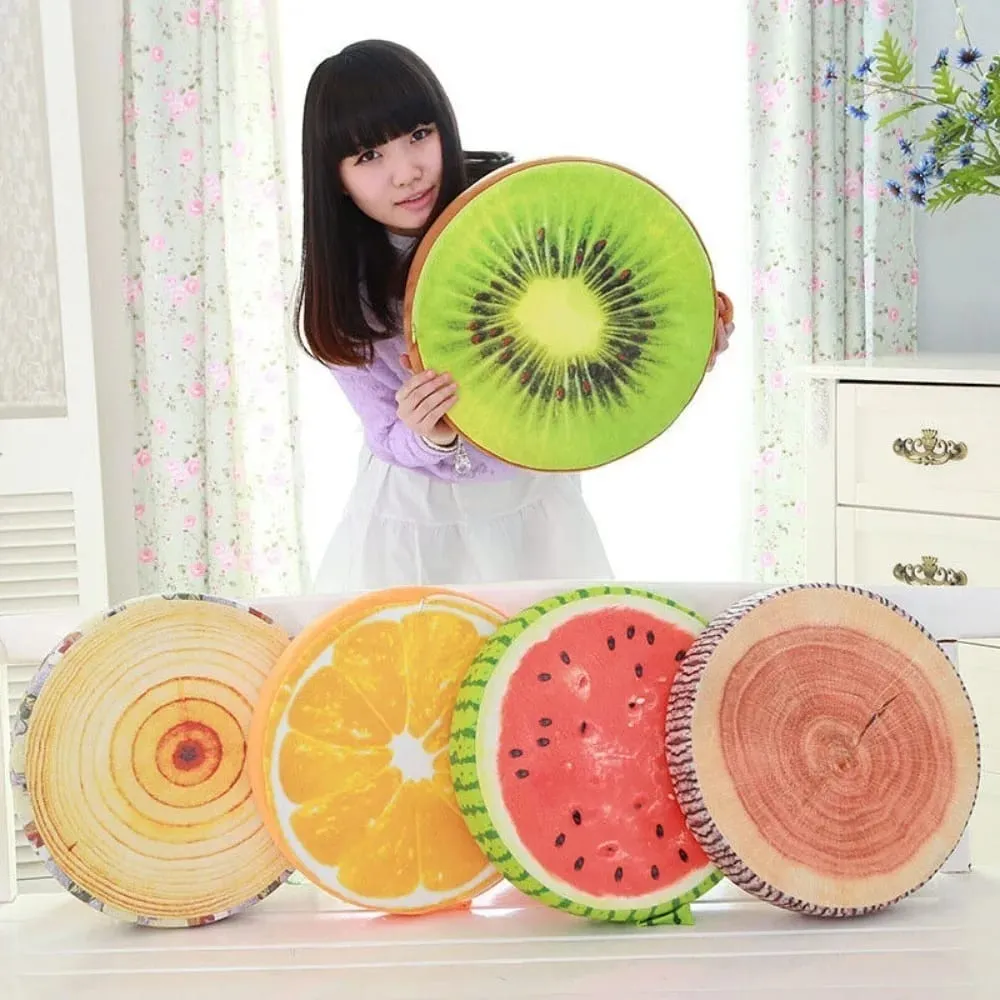 Kindergarten Soft Sofa Pillow Funny Fruit Seat Pads Chair Cushions Seat Pads Round Pillow — image 2