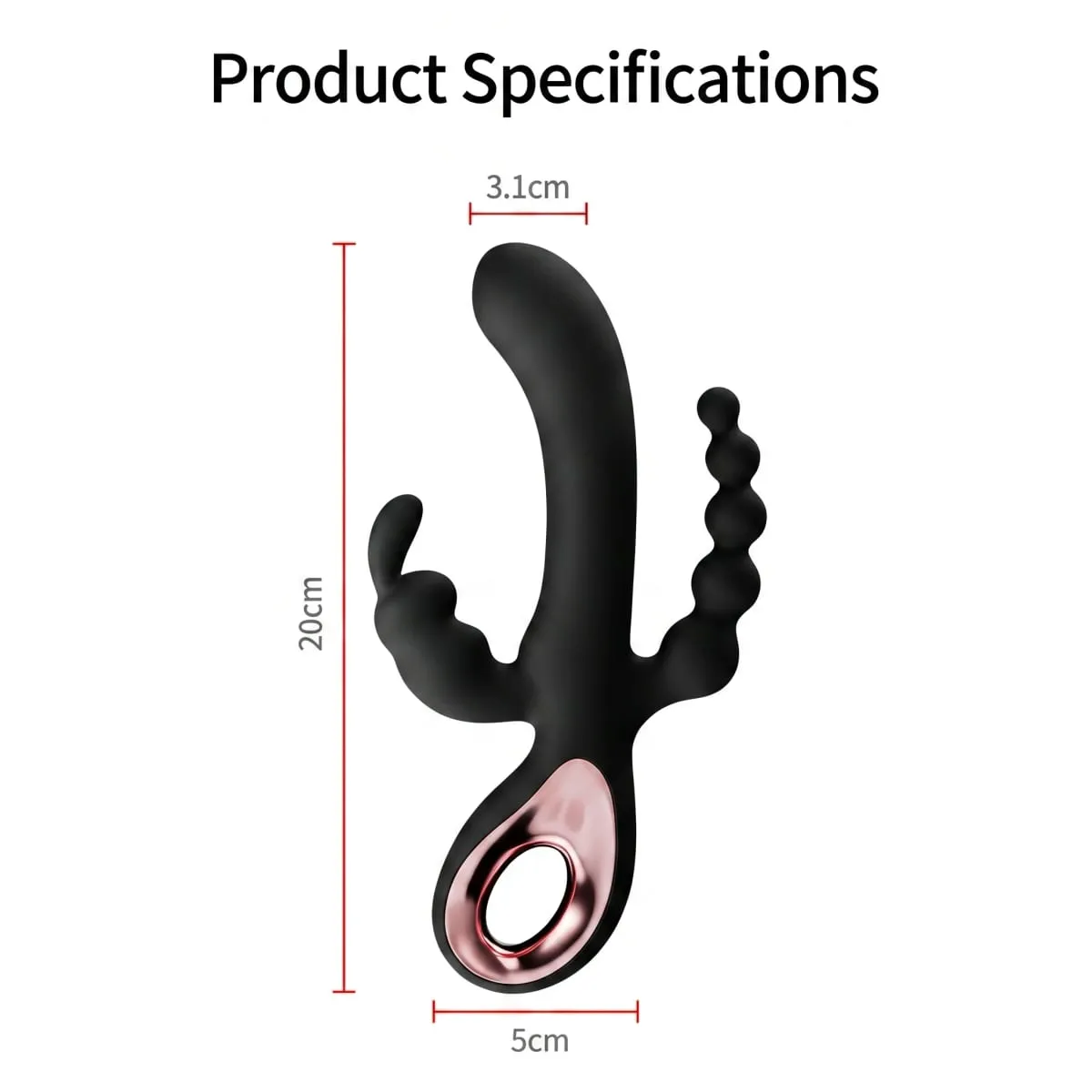 G Spot Dildo Rabbit Vibrator for Women 3 In1 Clitoris Stimulation Silicone Waterproof Female Vagina Anal Massager Adult Sex Toy — image 4