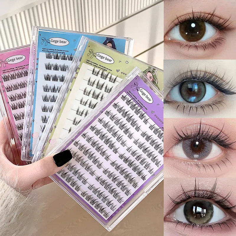 Die künstlichen Wimpern von Gege Bear ohne Gel lassen sich einfach in drei Schritten auftragen und haben natürliche Effekte, perfekt für Anfänger. Sie kommen mit S