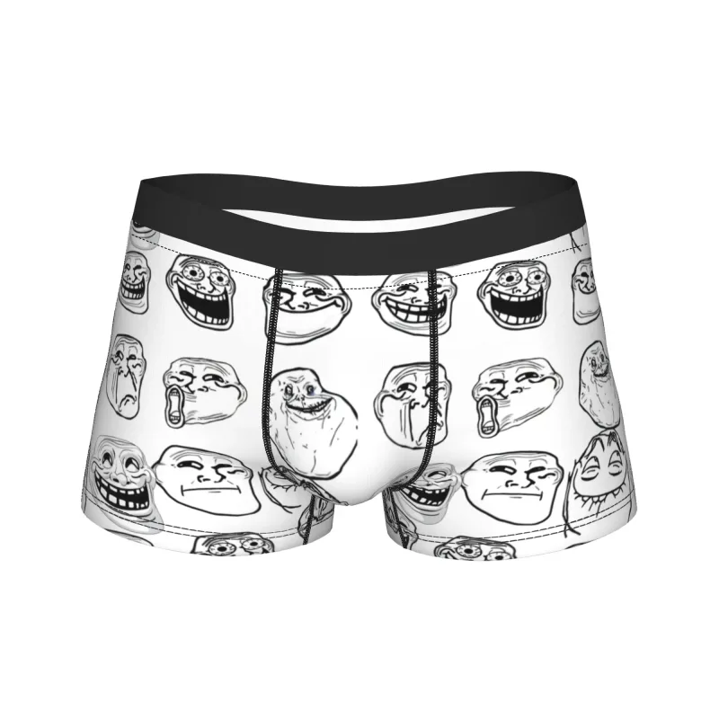 Rage Comic Trollfac Trunk Funny Anime Pouch Underwear Hot Sale Corak Boxer Brief Selesa Lelaki Seluar Dalam Plus Saiz — image 9