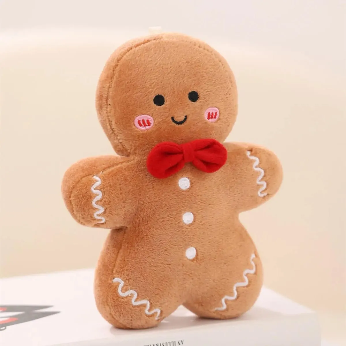 Smiling Gingerbread Man Christmas Throw Pillow Sofa Pillow Home Decoration Novelty Holiday Home Decor for Living Room