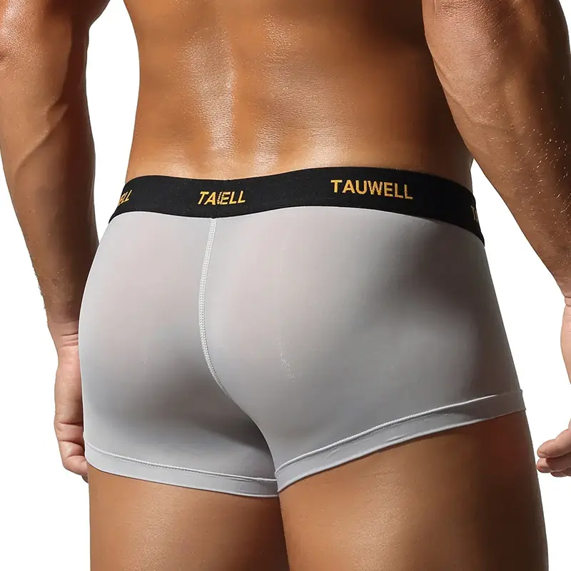 Herrenunterwäsche, bequem, kühl, dünn, sexy, halbtransparent, flacher Winkel, mit U-förmigem Beutel
