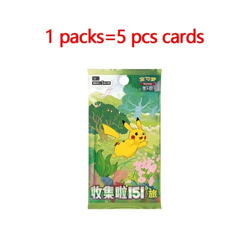 Kad PTCG Dagangan Pokemon Tulen Asal Dikumpul 151 Jld.2 Lihat Pek Tambahan 151 Set Syiling Kumpul Buku Kad Hadiah Kanak-kanak