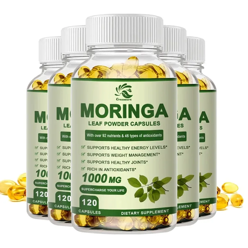Ang Greensure Moringa Oil ay Nagsusulong ng Metabolismo Suporta sa Pagbawas ng Timbang Pag-aayos ng mga Napinsalang Cells Pinapaginhawa ang Pamamaga ng Cardiovascular Health