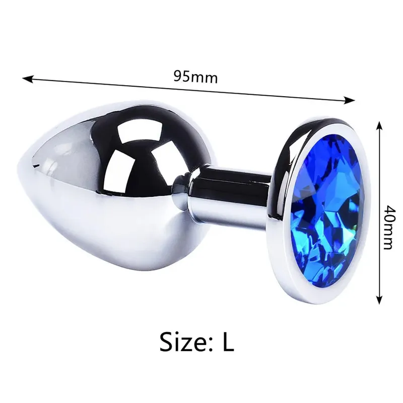 Stainless Steel Anal Plug Butt Plug With Jewelry Colorful Crystal Anus Plug Adults Sex Toys for Men Women Gay Adult Game Sex Toy — image 27