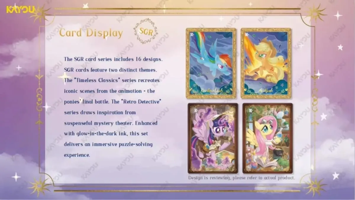 English Version Genuine KAYOU My Little Pony Card Friendship Moon Edition Crystal Forest Series Anime Collection Card Gifts