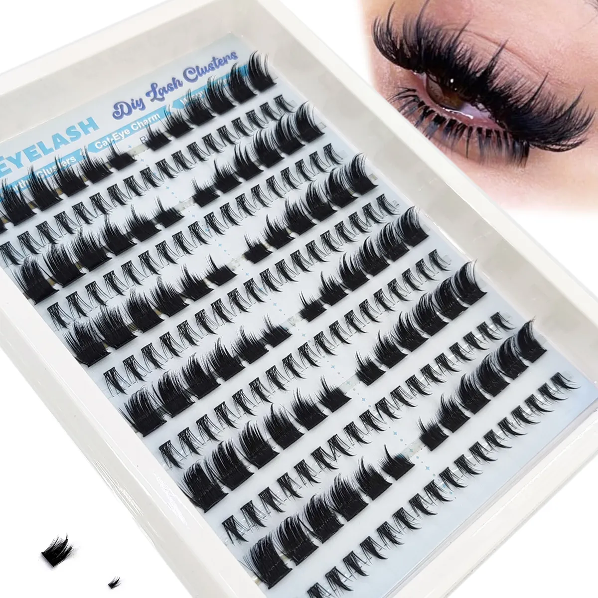 New Dramatic Lash Cluster Lash Extension Bottom Lash Artificial Mink Strip Single Lash Cat Eye Lash Extension DIY Fairy
