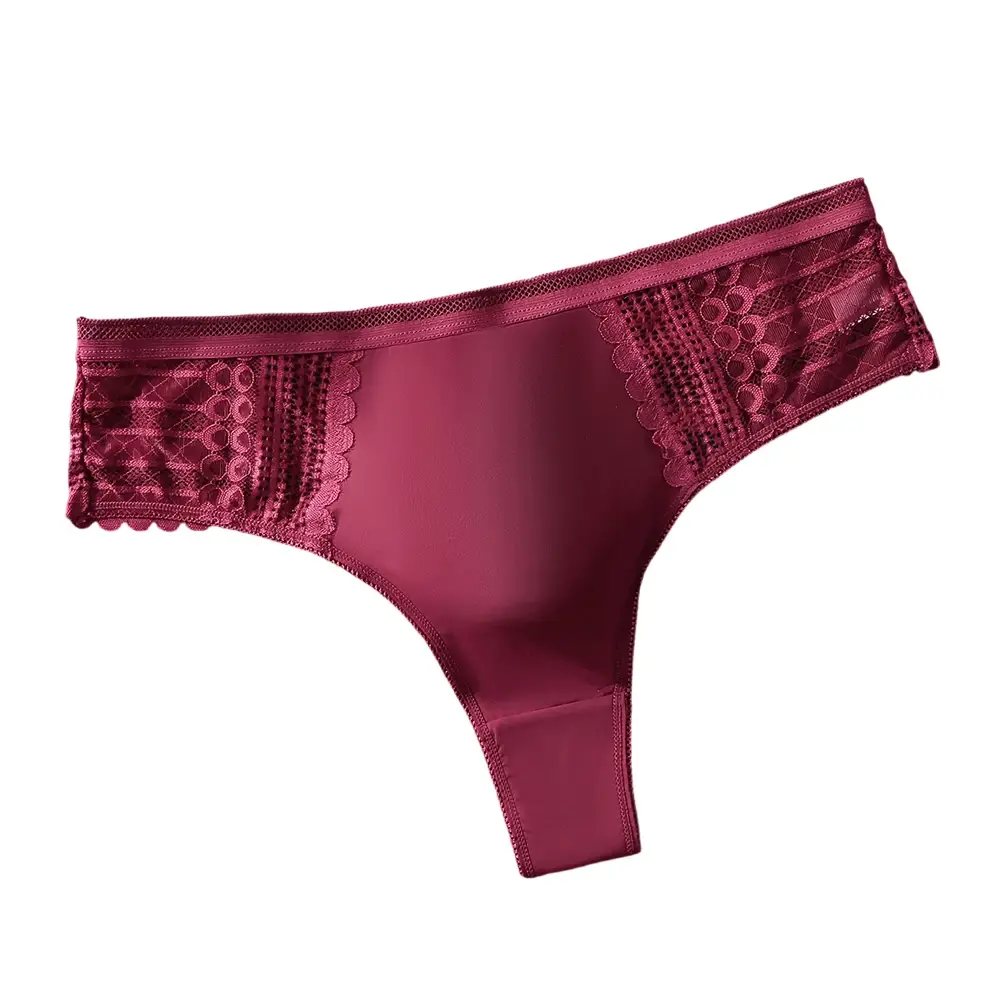 1pc masculino sexy cuecas de renda sem costura gelo seda g-string roupa interior 3d bulge bolsa sólida tanga alta elástica calcinha respirável — image 5