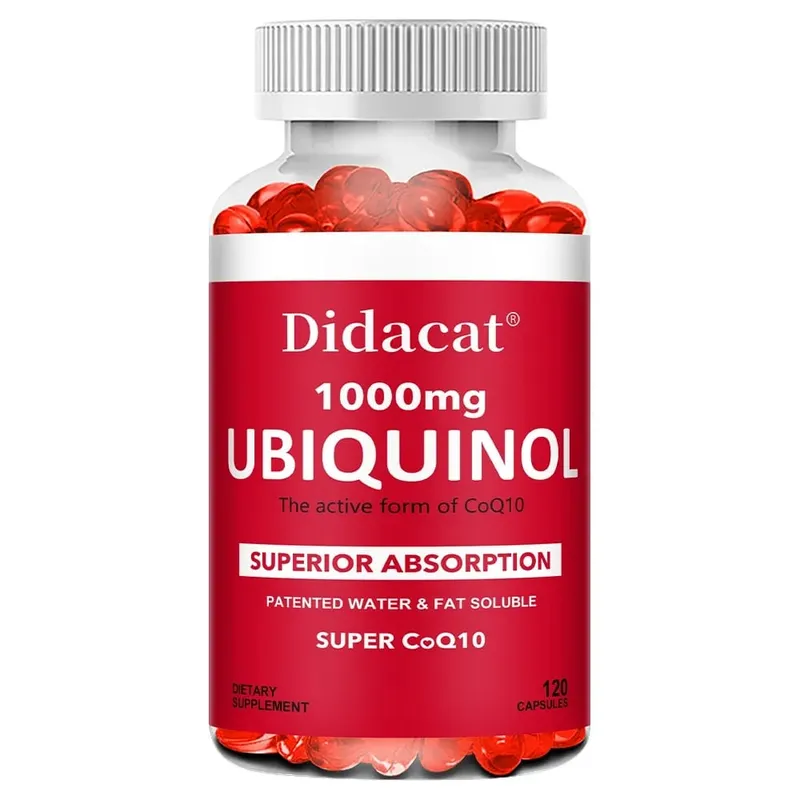 Ubiquinol CoQ10 Vegetable Softgels 1000mg Natural Antioxidant Supplement Cardiovascular Skin & Energy Wellness Support