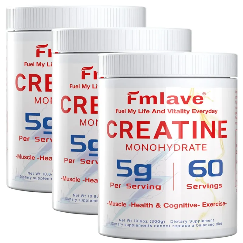 Fmlave Creatine Monohydrate Micronized Powder 300g - 60 Servings 5000mg Per Serving (5g) - for Men & Women Muscle Growth & Recovery — image 4