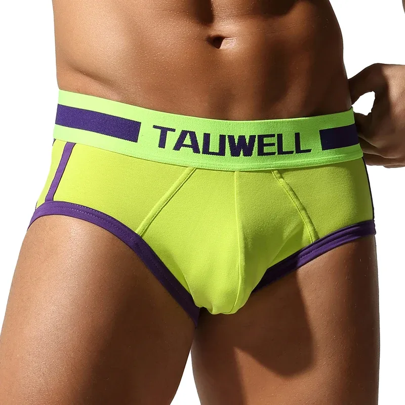 Men's Briefs, Comfortable Cotton, Full Coverage, Sexy Men's Triangle Underwear with Pouch Enhancing Design