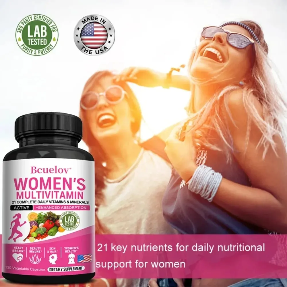 Multivitamin Minerals Capsules Zinc & Vitamin ACEDK Improve Immunity Healthy Hair & Skin & Nails for Women