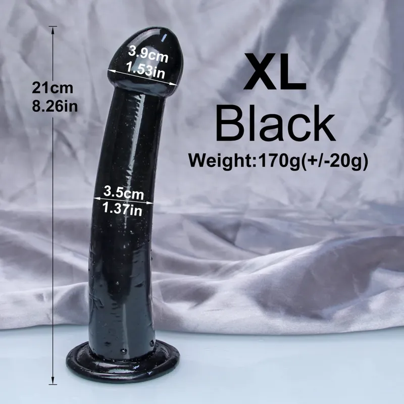 Cheap TPE Transparent Anal Plug Jelly Dildo 4Sizes Suction Cup Cock Vaginal Masturbation Soft Small Penis Women Man Sex Toys