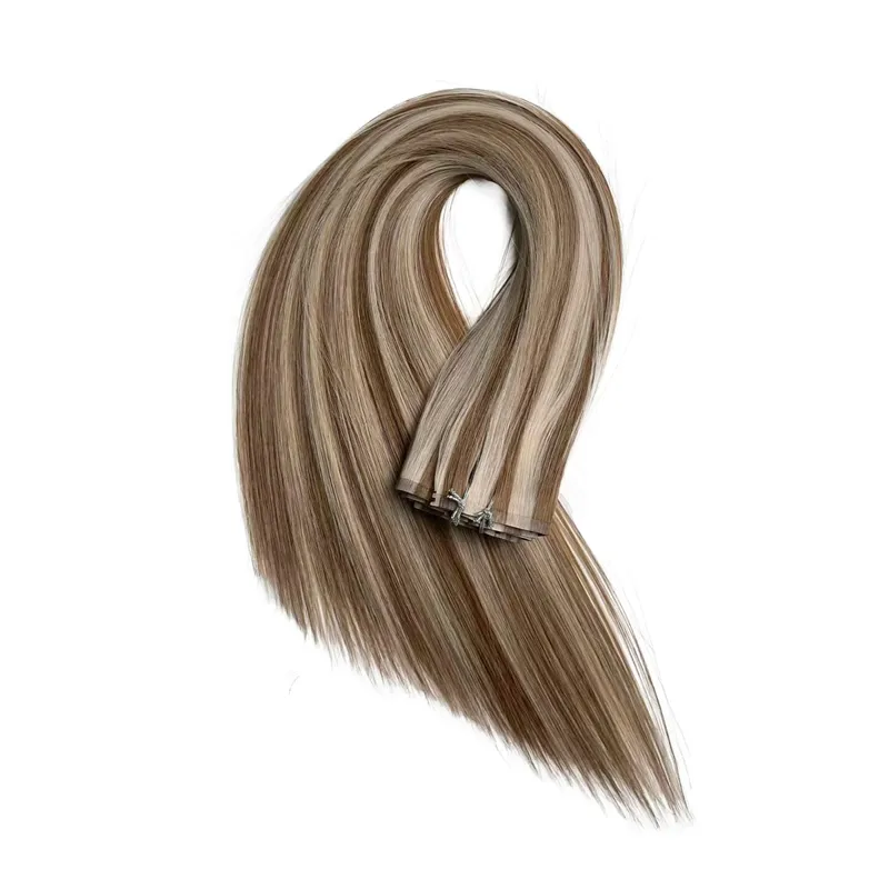 160g Thick PU Clip in Human Hair Extensions Seamless Weft Tape Clip on for Thick Raw Hair Invisible Hair Extensions