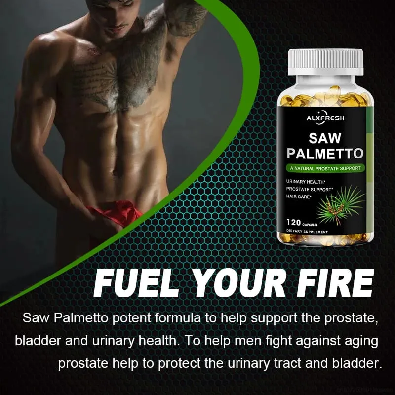 Alxfresh Prostate Health Supplement Natural Saw Palmetto Extract που υποστηρίζει κάψουλες για την ανάπτυξη του προστάτη και της τρίχας για άνδρες και γυναίκες