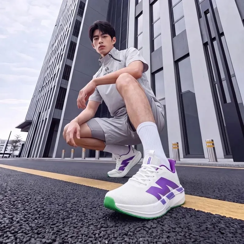 Men Women Running Shoes Marathon Air Cushion Breathable Lightweight Comfortable Sports Outdoor Athletic Sneakers Carbon Plate
