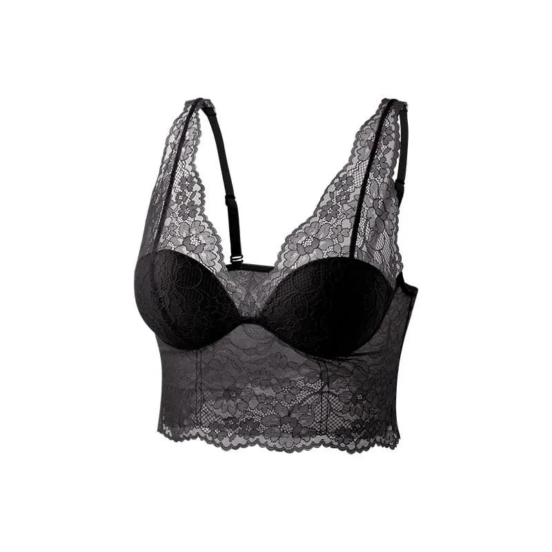 Birdtree Silk Lining Women's Elegant Bra Brief Set Soft Wireless Lace Breathable Bralette 2026 Summer New Underwear A65325JF